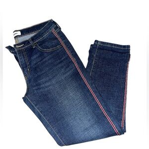 Blue Jeans with Red Stripe